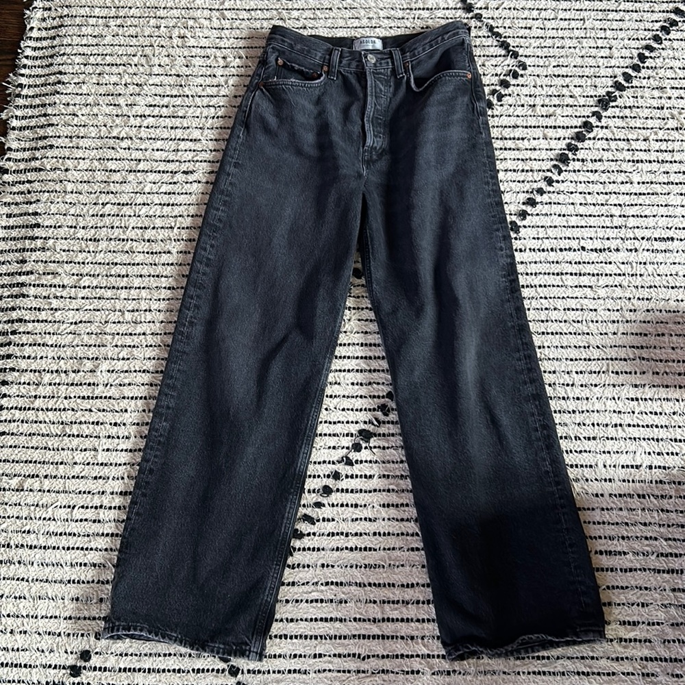 AgoleE low slung baggy. Size 24. Washed black
